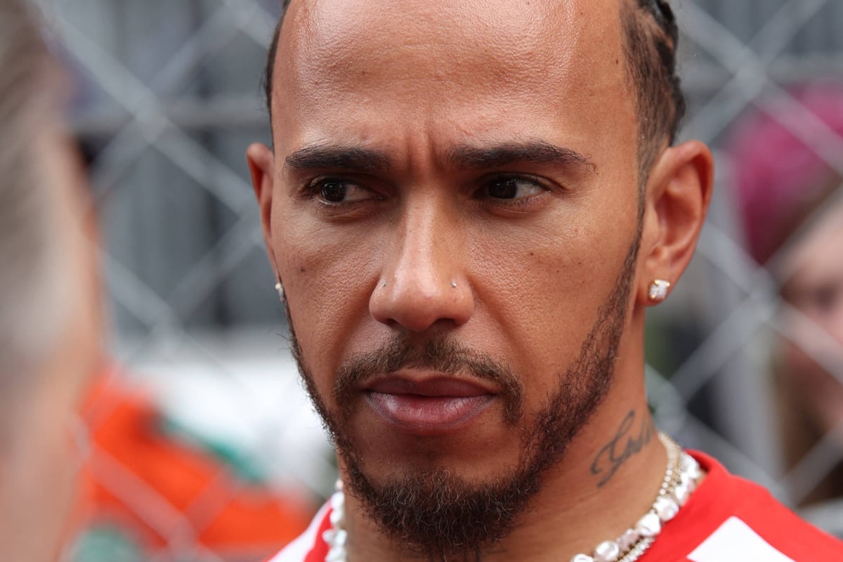 Lewis Hamilton frowning at the 2026 Monaco Grand Prix