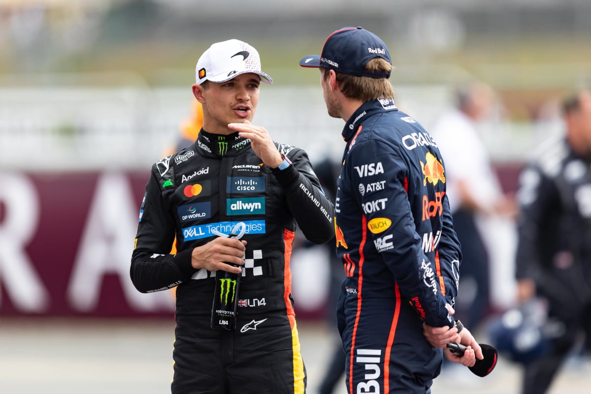 Lando Norris and Max Verstappen at Silverstone