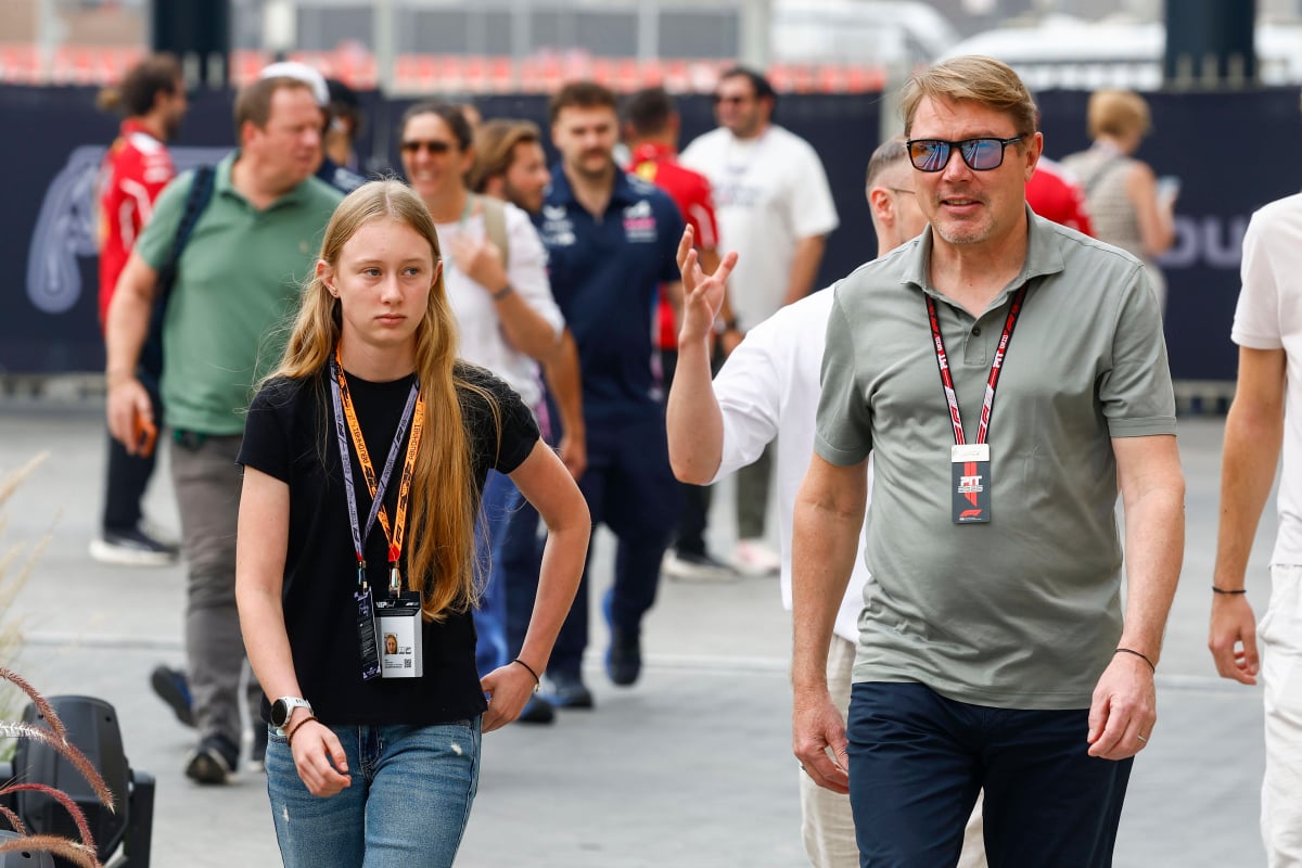 Mika Hakkinen with daughter Ella