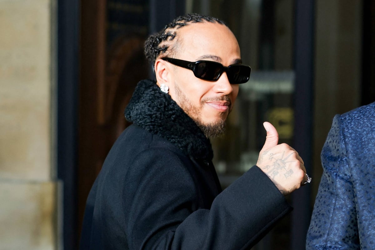 Lewis Hamilton in Dior at Paris Fashion Week 2026