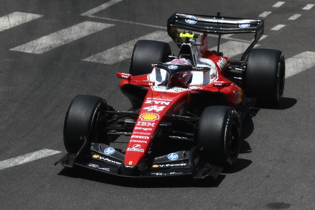 Hamilton during FP1 in Monaco