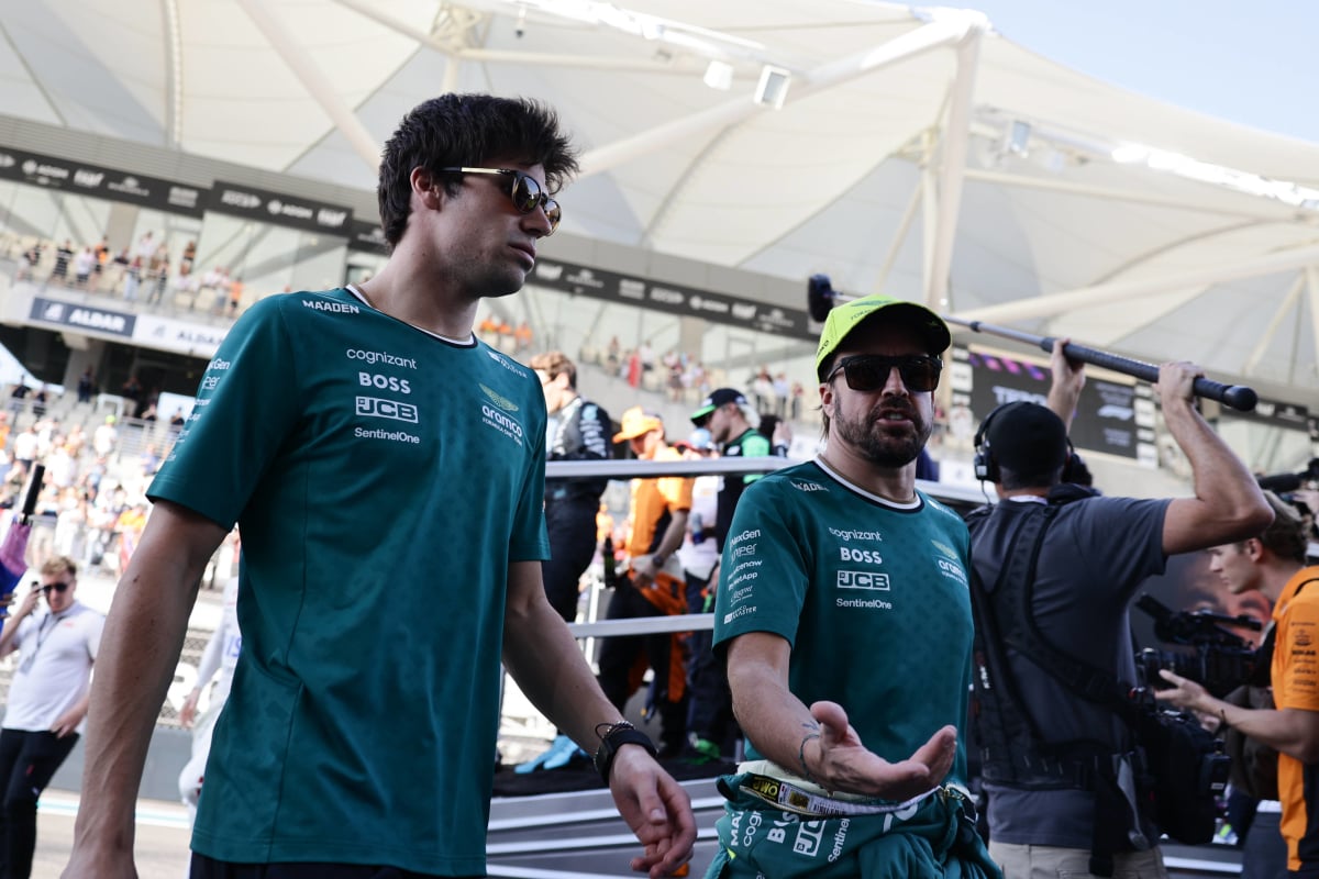Lance Stroll and Fernando Alonso