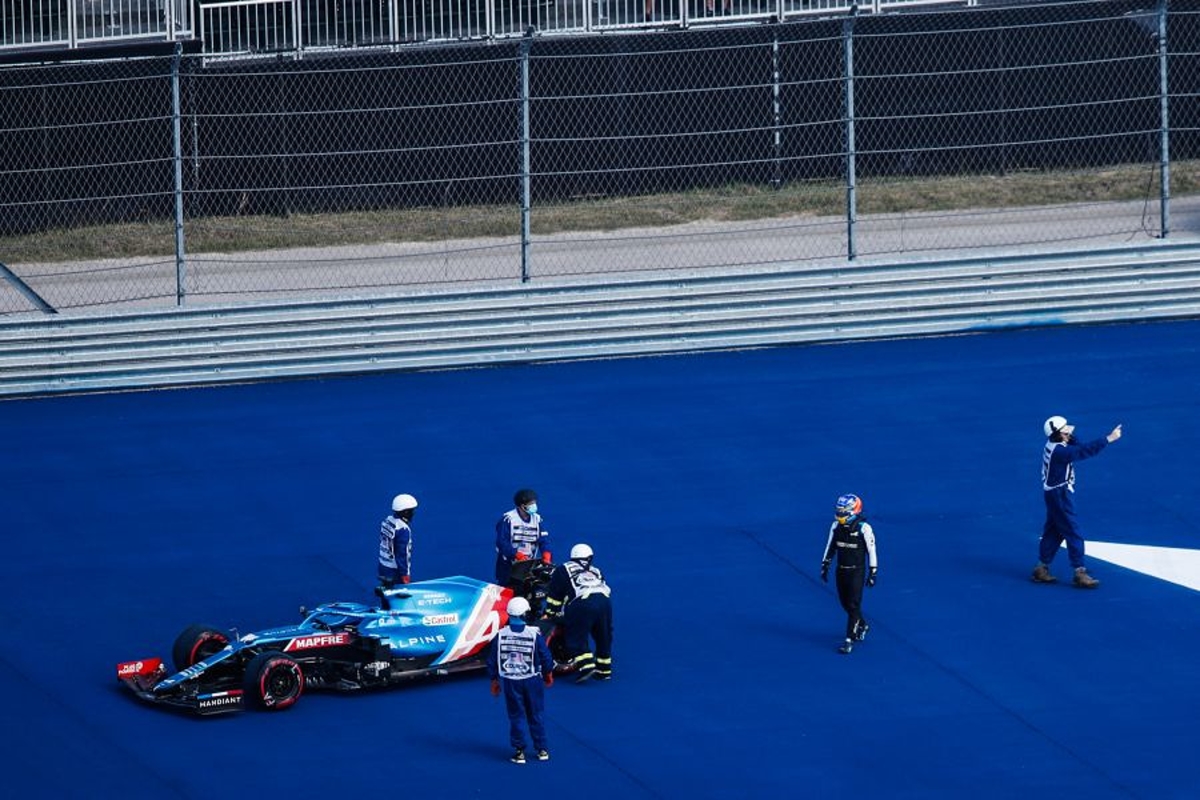 Alonso left with "a lot of work" after Alpine water system failure