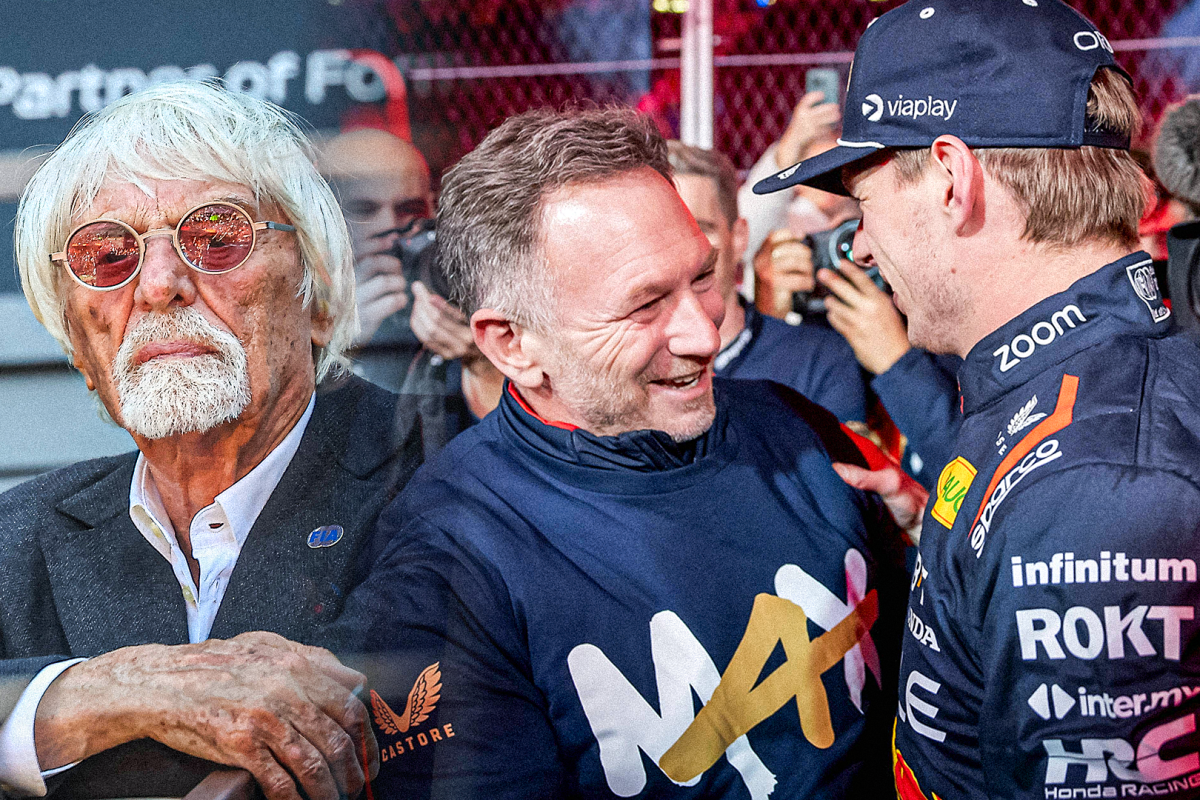 Ecclestone, Horner, Verstappen, socials