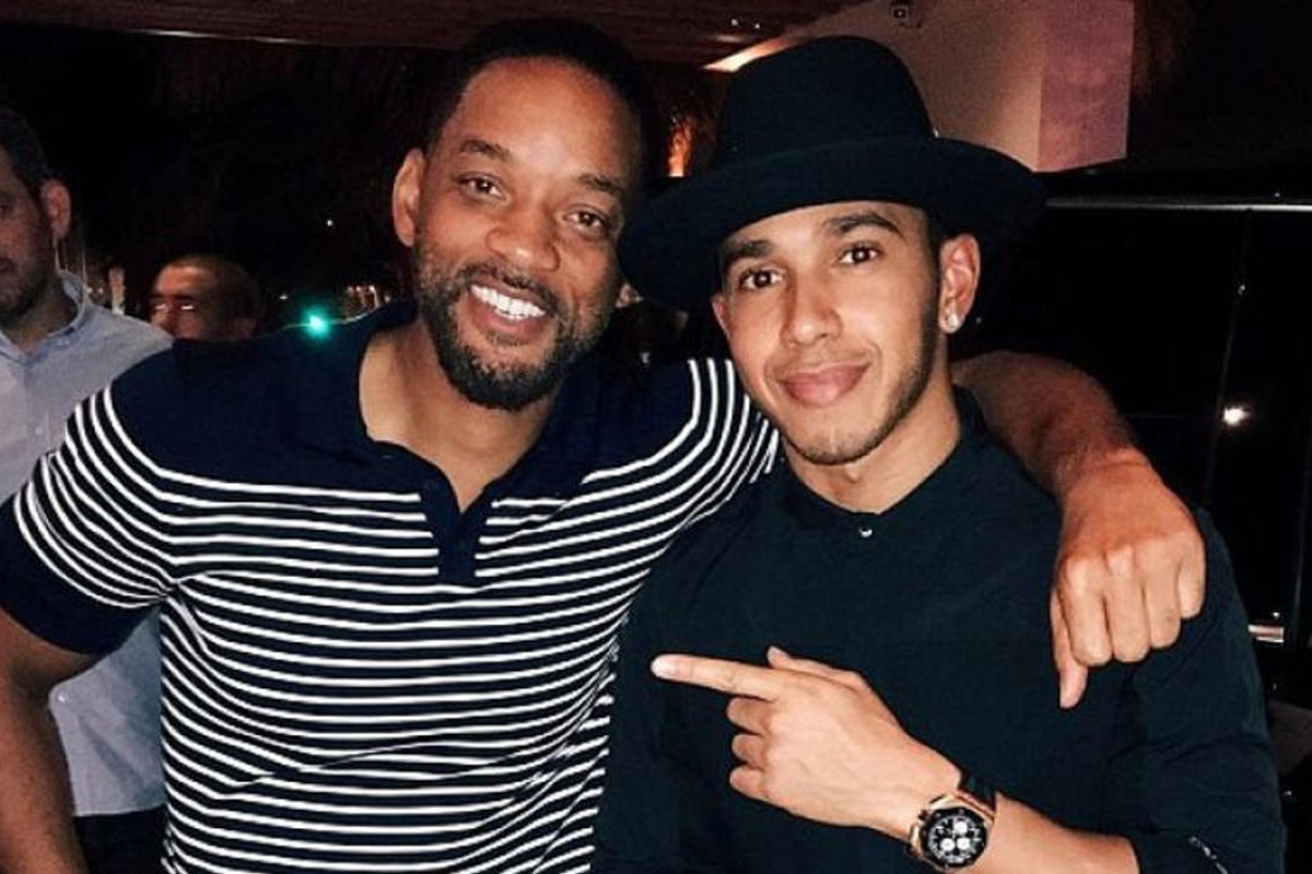 Will Smith congratulates Lewis Hamilton over team radio