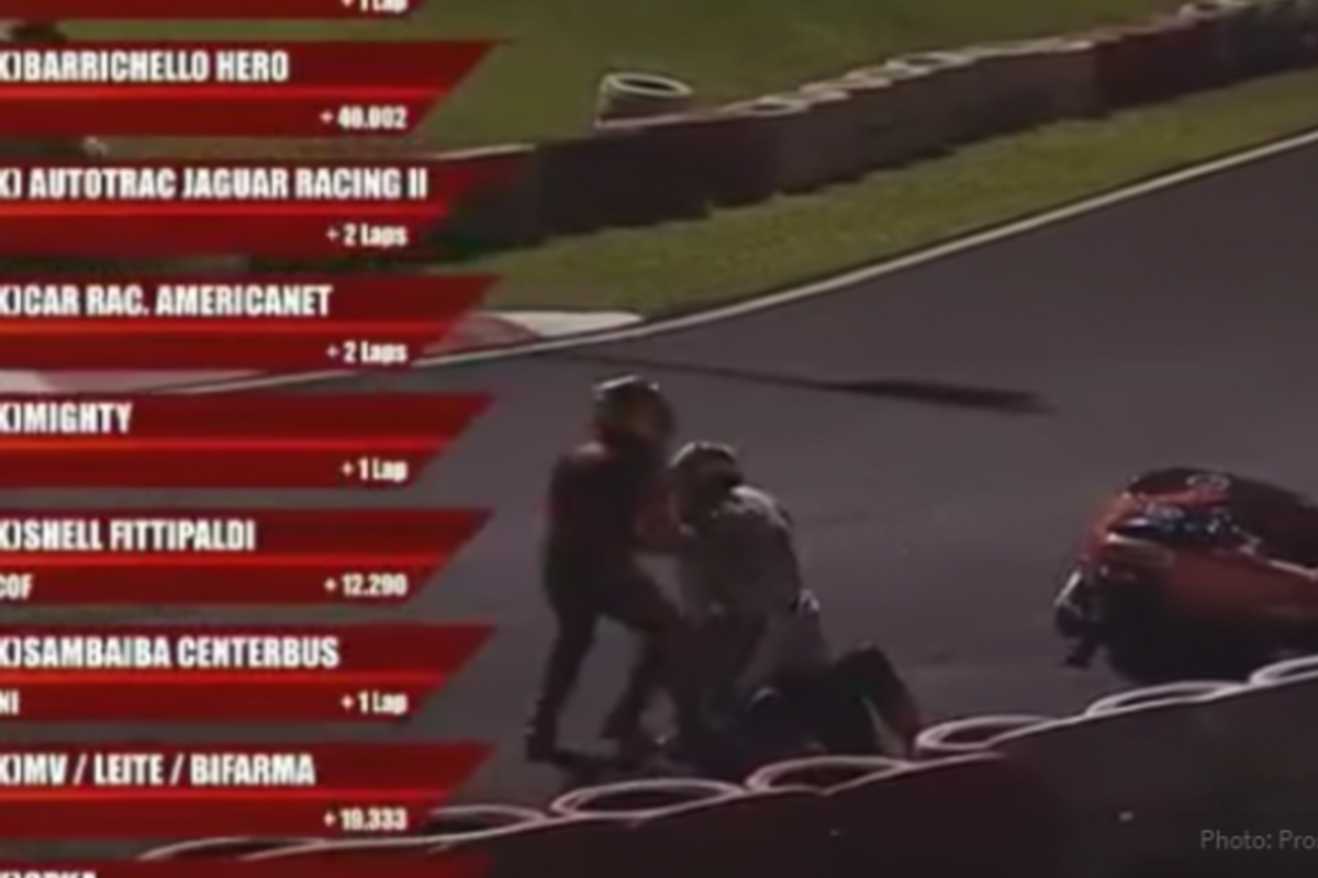 Video: Friend of Massa tries to strangle driver at the kart track