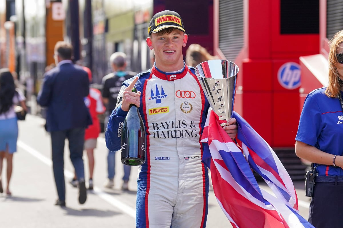Slater after winning F3 in Hungary