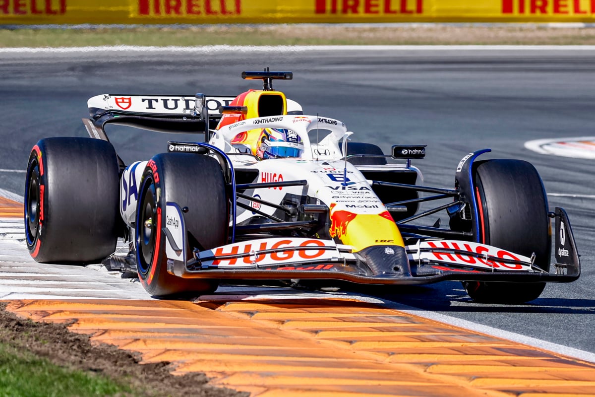 Hadjar during qualifying at Zandvoort