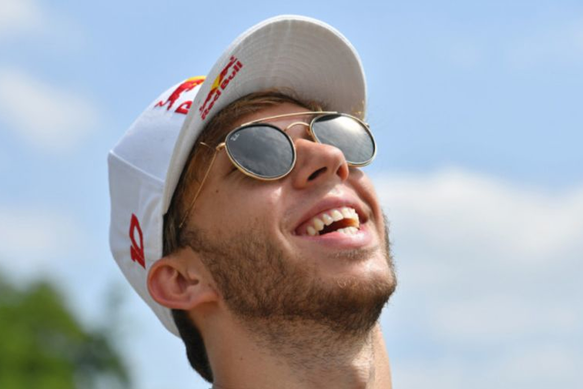 Gasly ran around the house in his underwear after Red Bull promotion