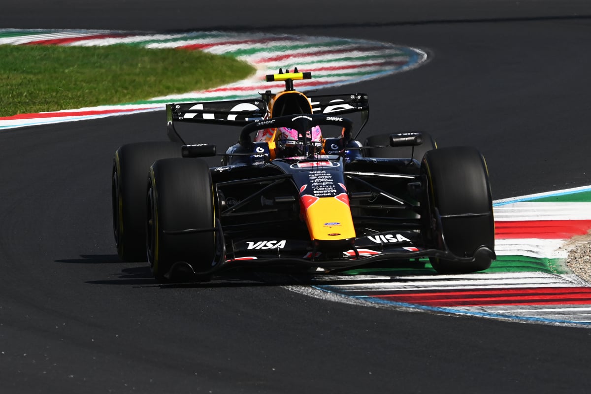 Lawson during qualifying at Monza