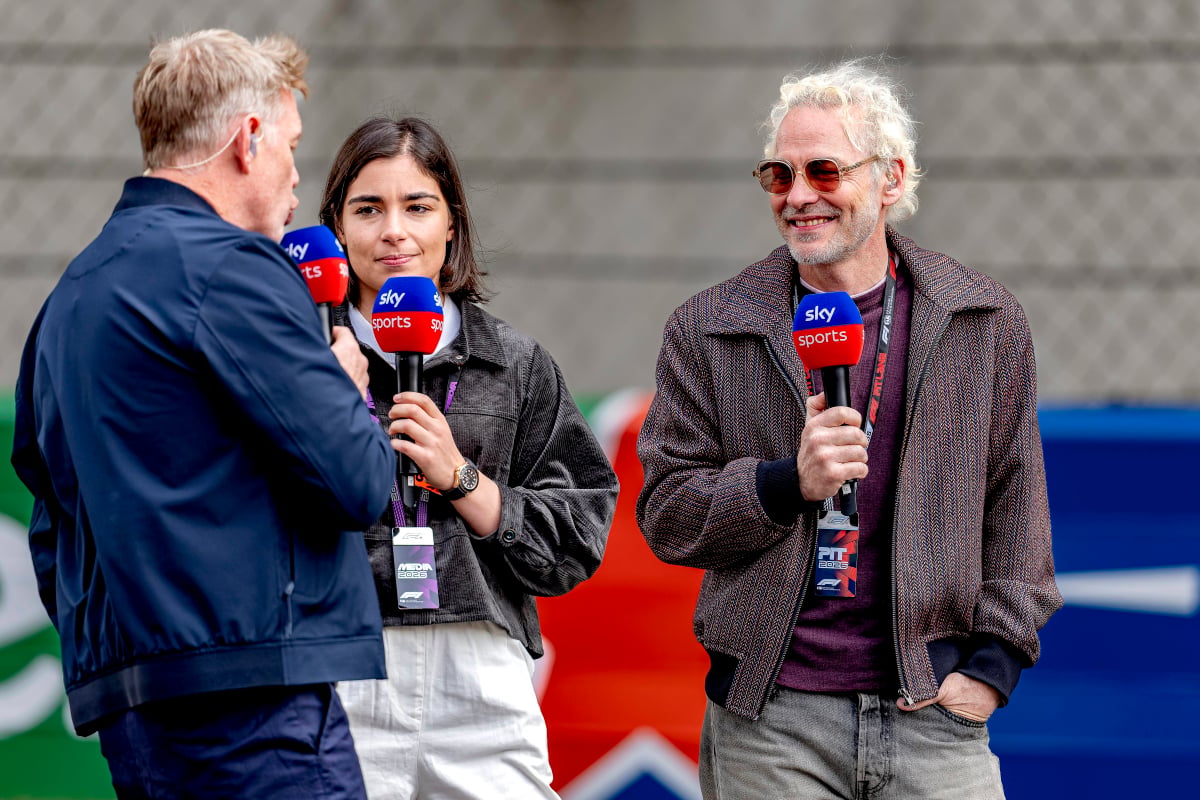 Jacques Villeneuve talking to Sky Sports