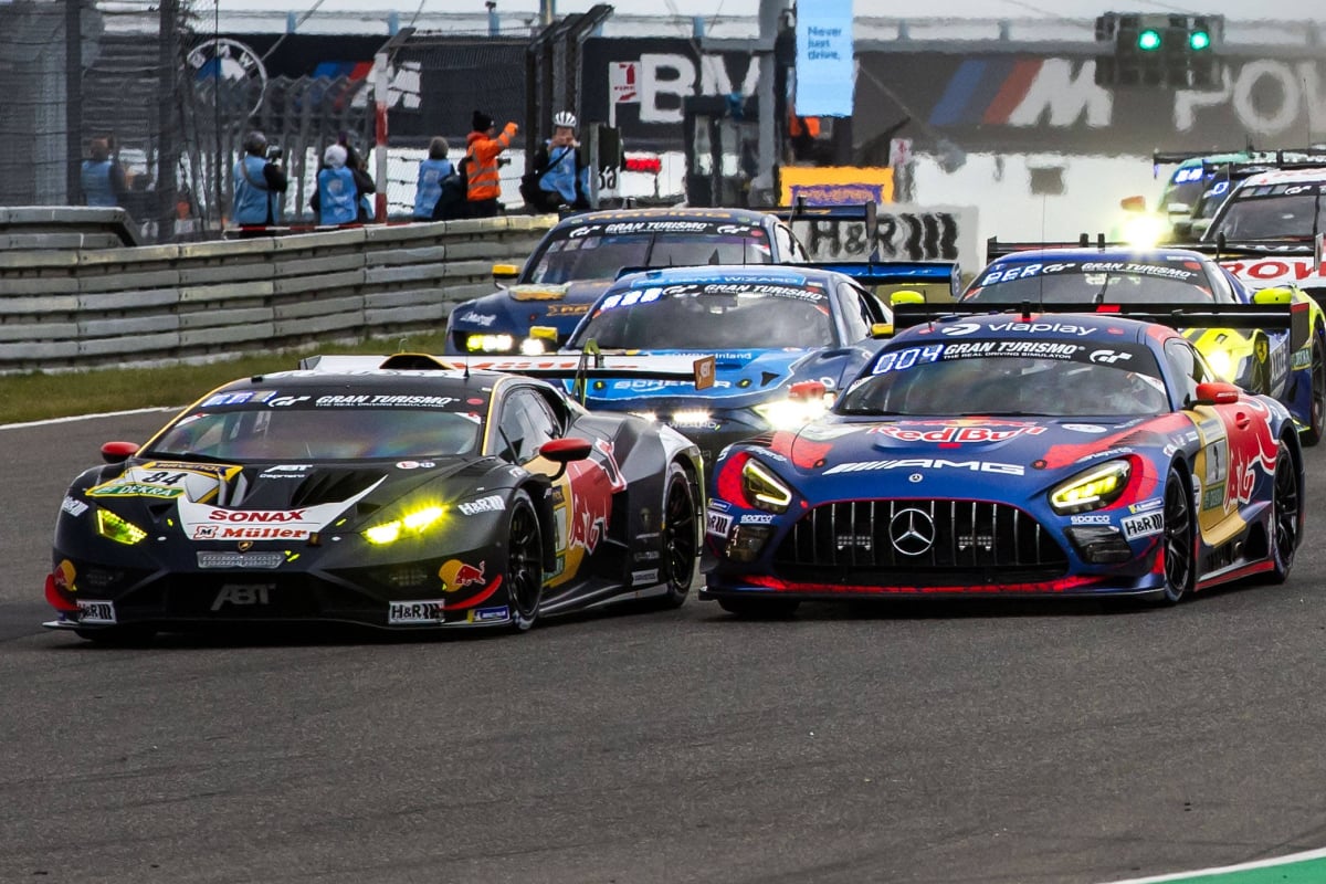 Verstappen-AMG and Red Bull-Lamborghini at 24h Nurburgring start