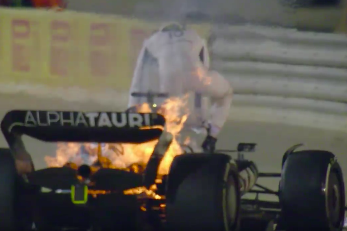 Gasly baffled by "strange" fiery end to Bahrain GP