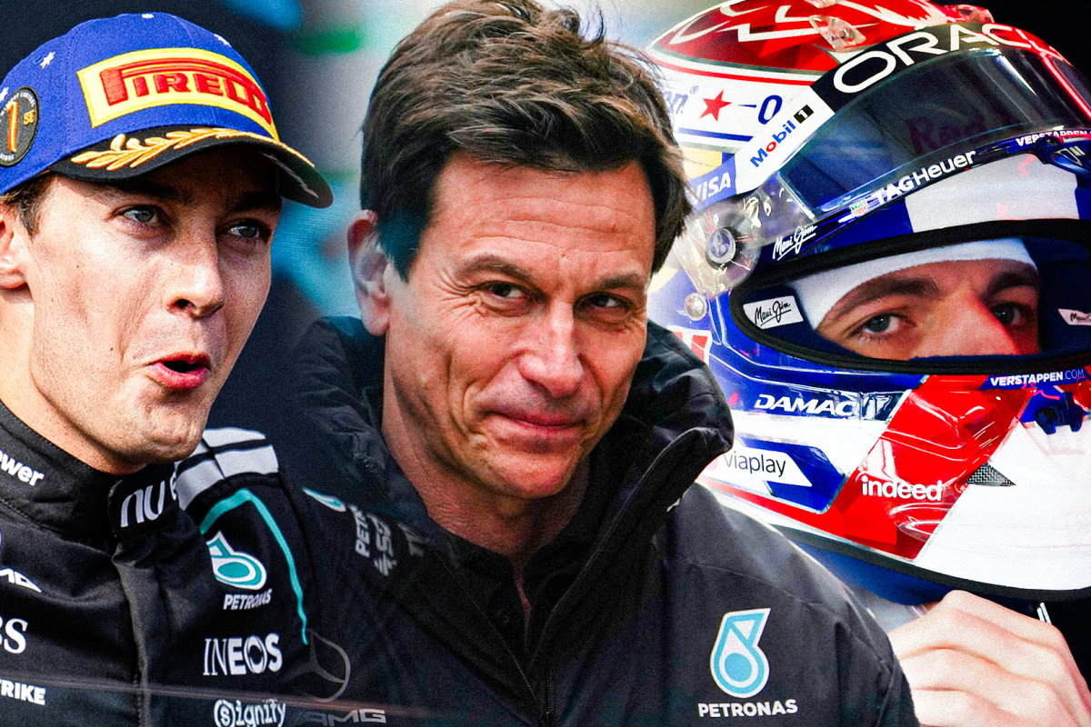 Russell, Verstappen, Wolff, socials