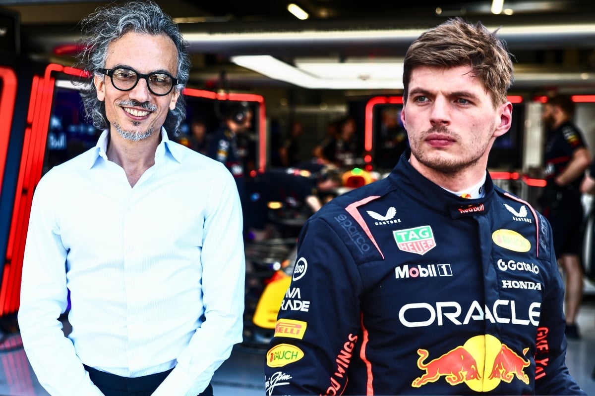 Mekies and Verstappen at Red Bull
