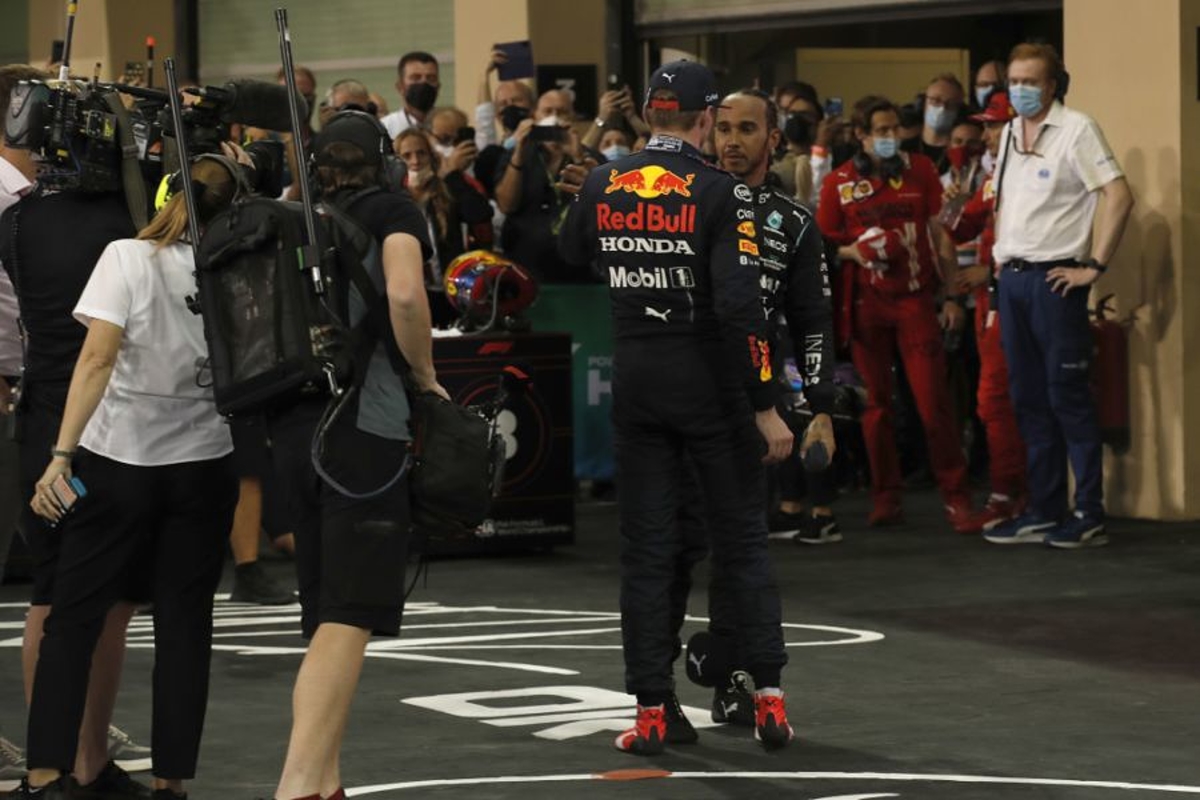 Hamilton and Verstappen in parc ferme