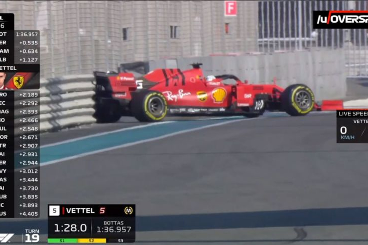 VIDEO: Vettel hits the barriers in Abu Dhabi!