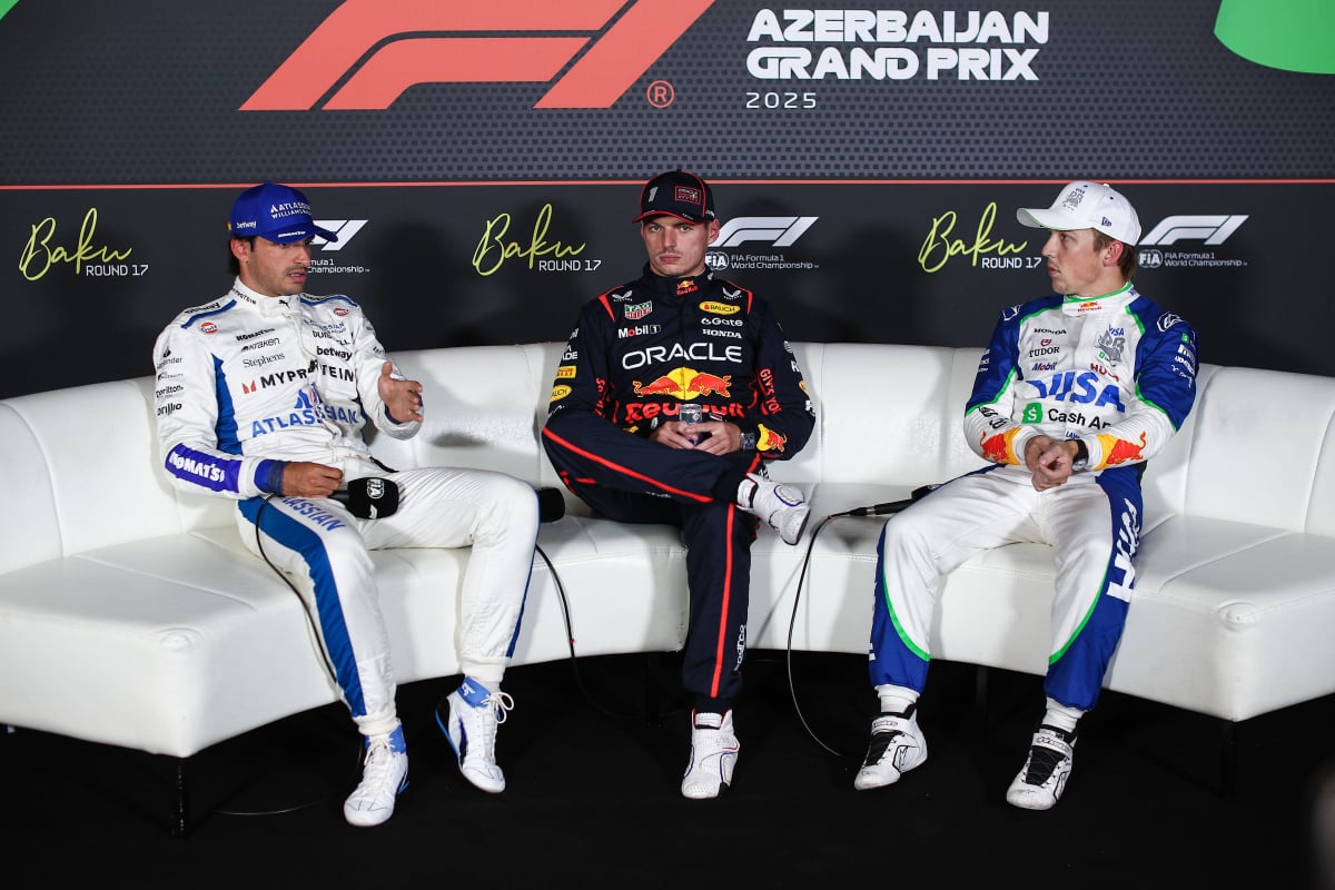 Carlos Sainz, Max Verstappen, Liam Lawson, generic, 2025