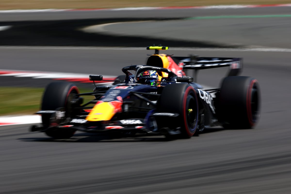 Hadjar during practice at Silverstone