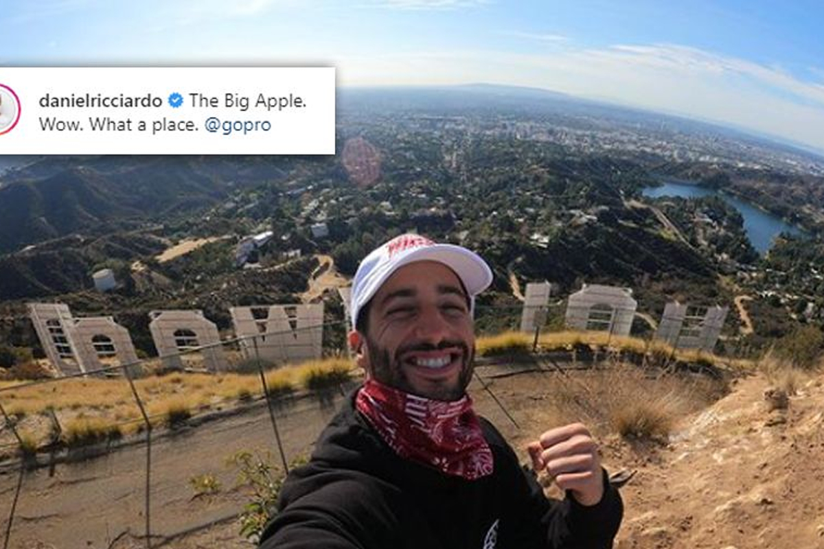 FOTO: Daniel Ricciardo bezoekt 'The Big Apple' in Hollywood