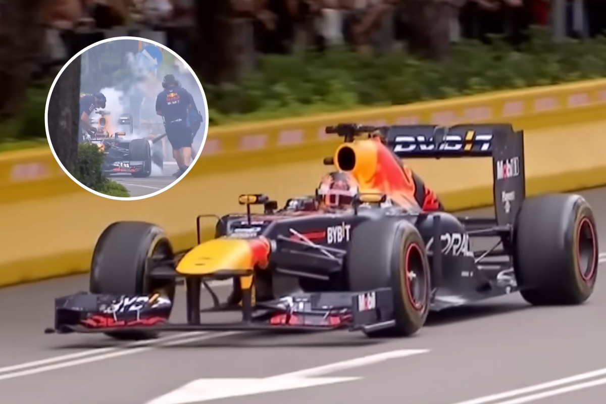 Red Bull star triggers F1 car FIRE after crazy spin