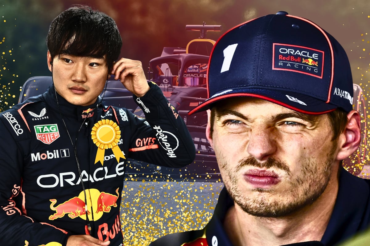 Tsuonda and Verstappen at Red Bull