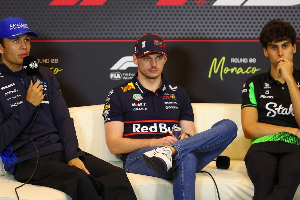 Alex Albon, Max Verstappen, Gabriel Bortoleto, Monaco, 2025
