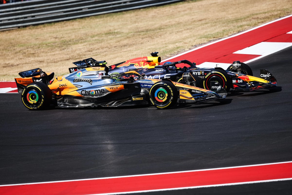 Lando Norris and Max Verstappen in Austin 2024