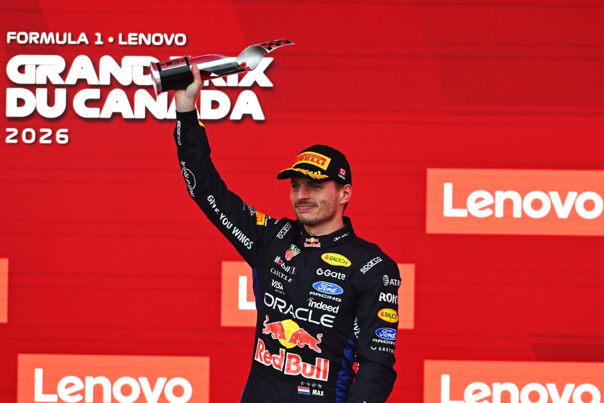 Verstappen on the podium in Montreal
