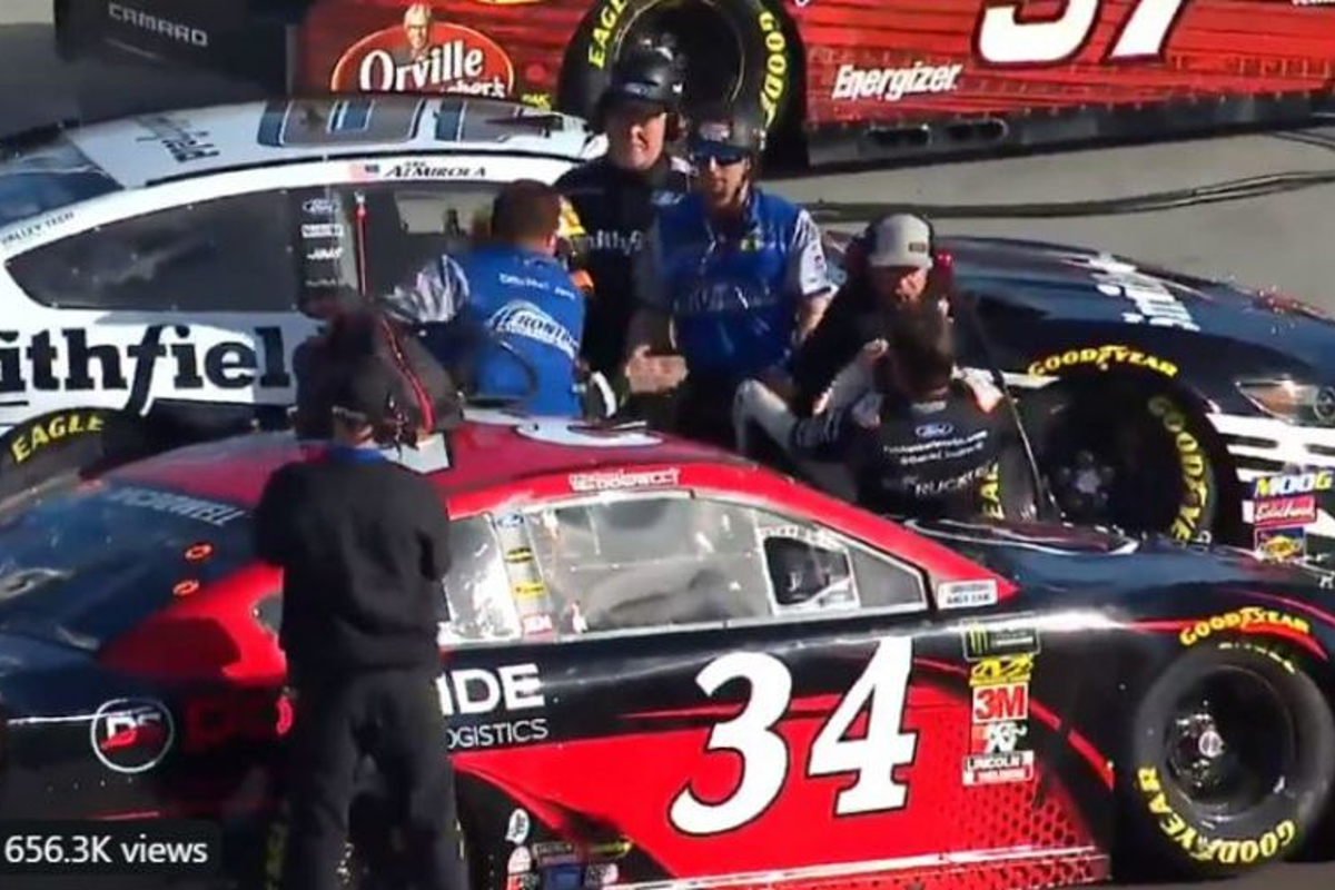 VIDEO: NASCAR drivers brawl out the car!
