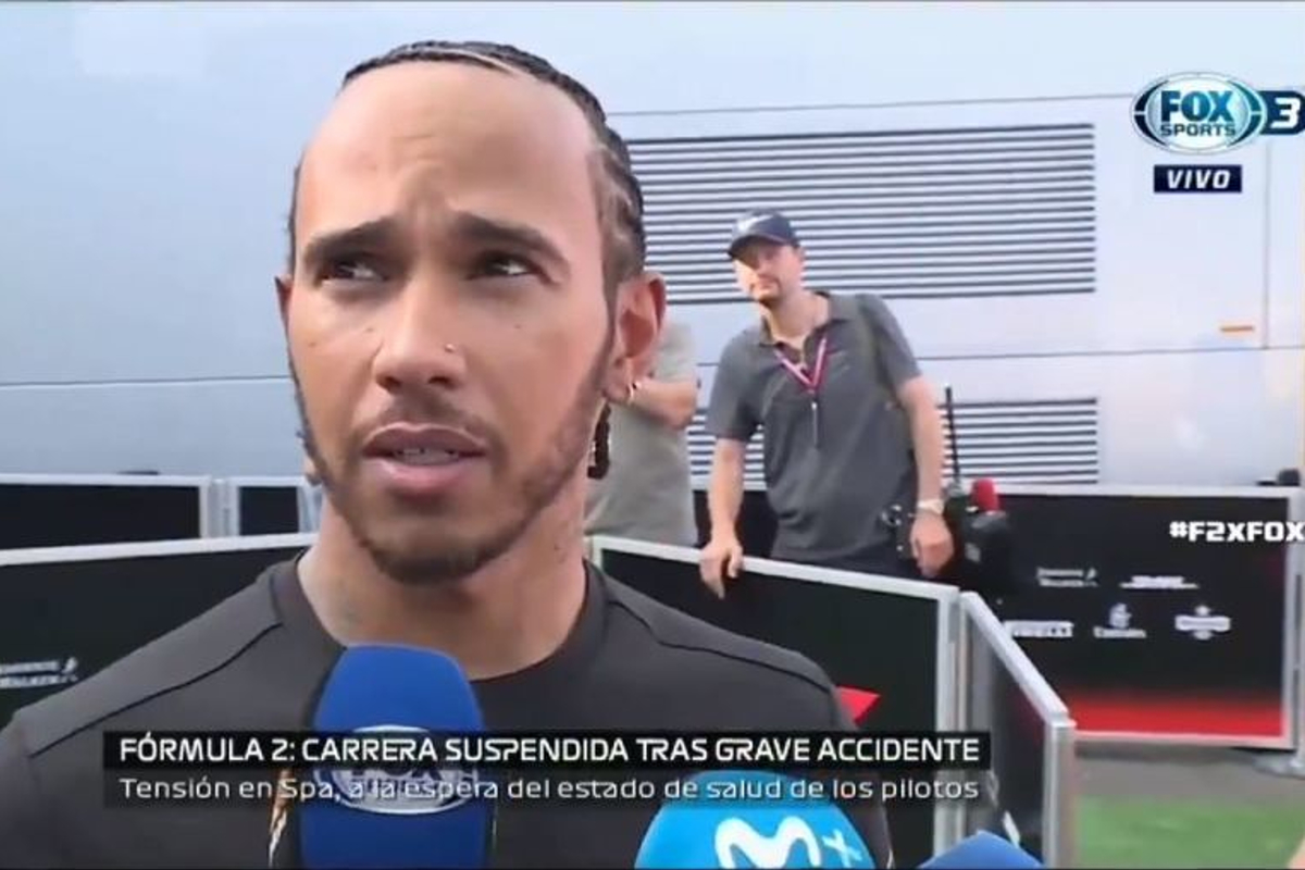 Hamilton reacts to Formula 2 crash: 'That's terrifying'