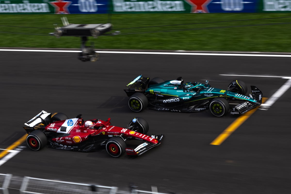 Stroll and Leclerc battling at Shanghai