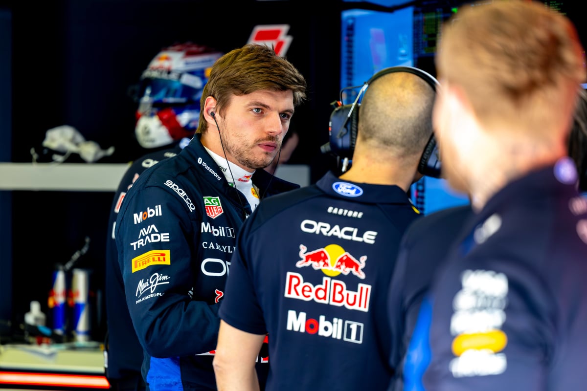 Max Verstappen in Bahrain during testing