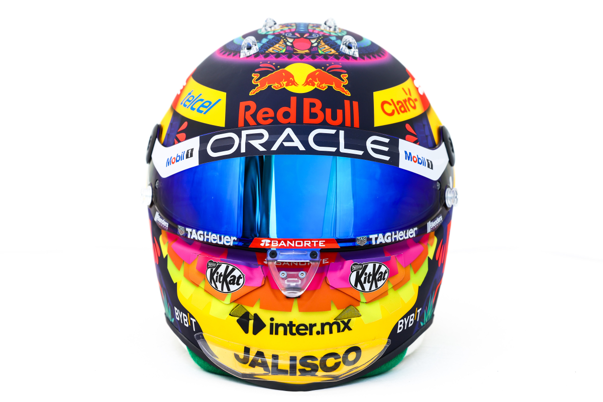 In beeld: Pérez toont speciale helm voor Formule 1-thuisrace in Mexico