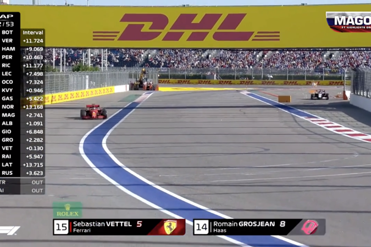 VIDEO: Grosjean veroorzaakt Virtual Safety Car met onhandige actie