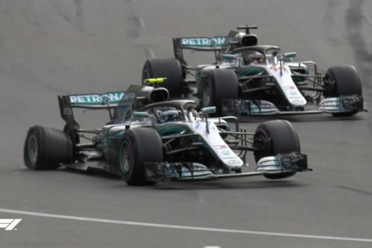 WATCH: Agony for Bottas after suffering puncture while leading