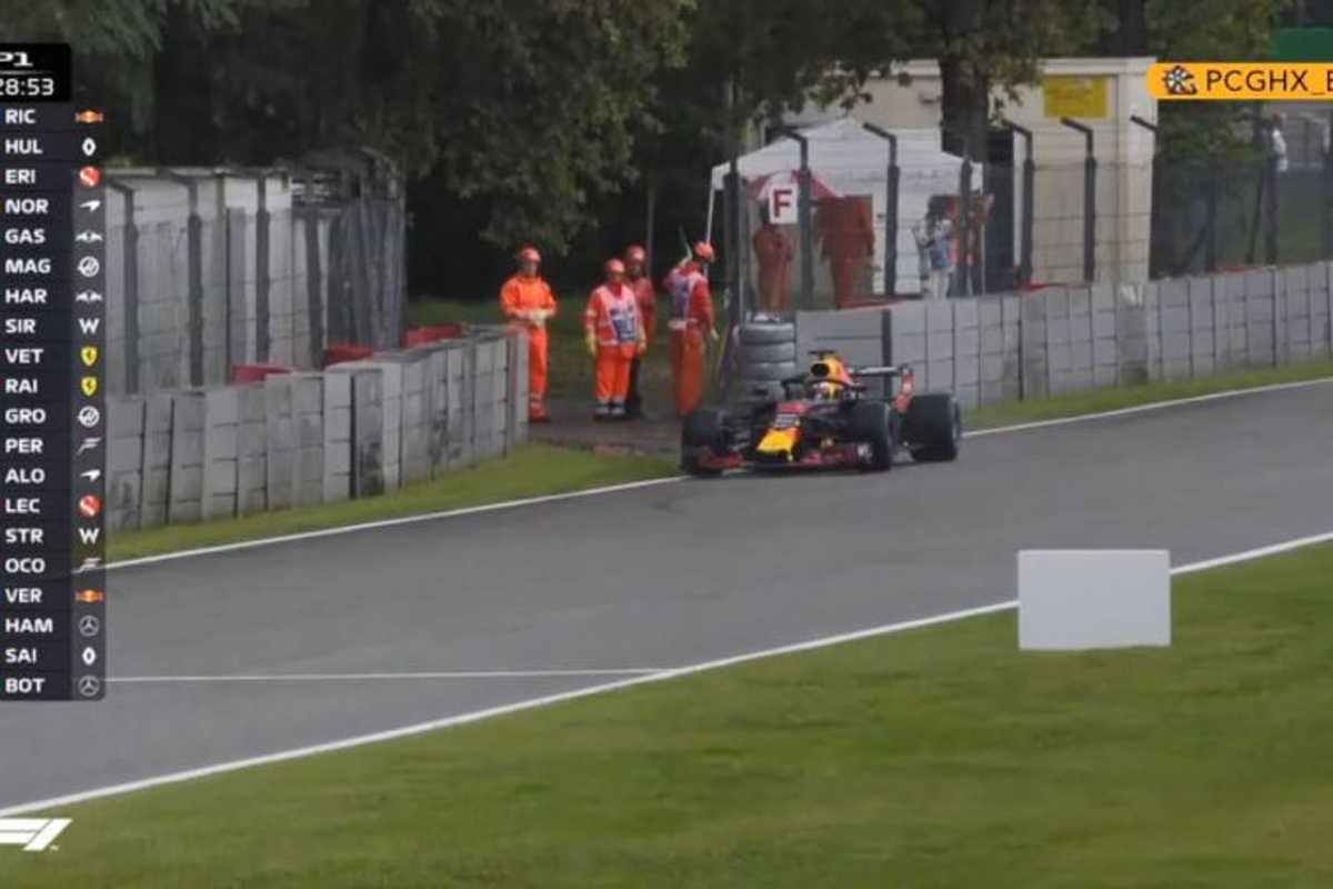VIDEO: Ricciardo in trouble after ONE lap with new engine