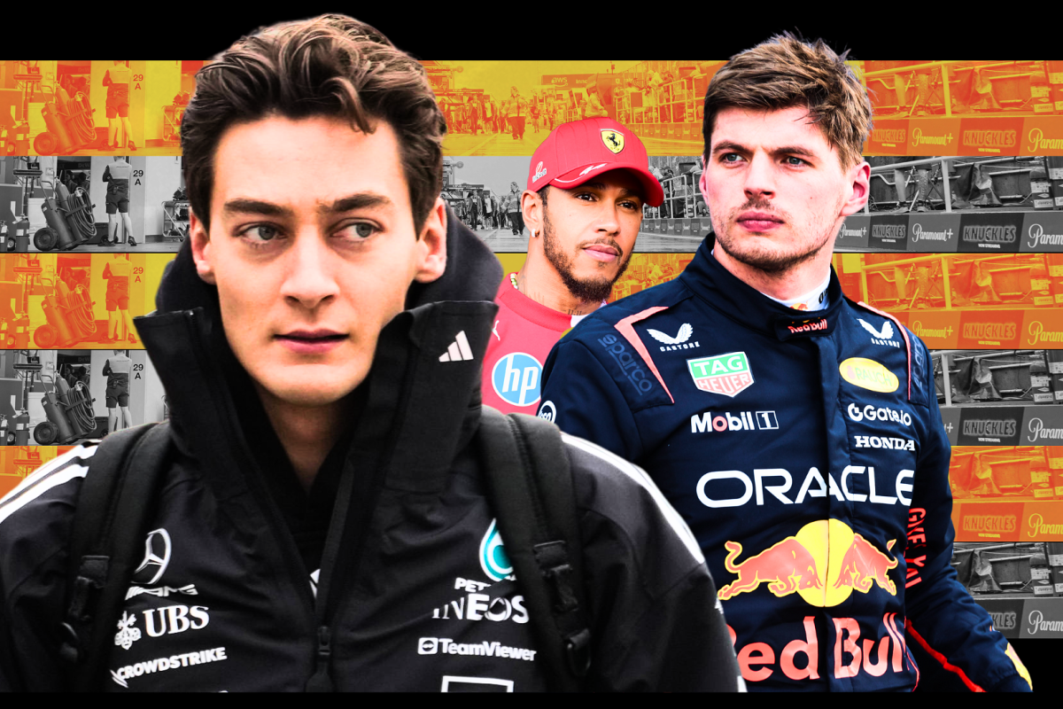 Lewis Hamilton, Max Verstappen, George Russell