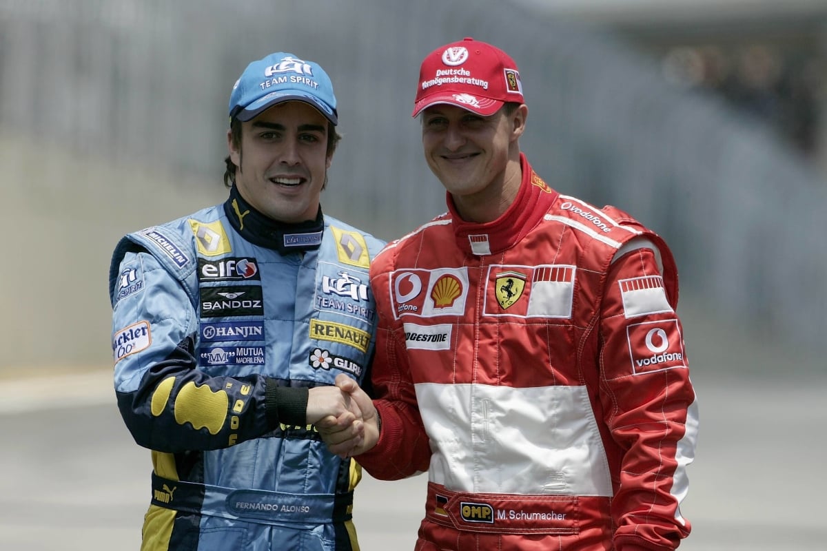 Fernando Alonso and Michael Schumacher in 2006