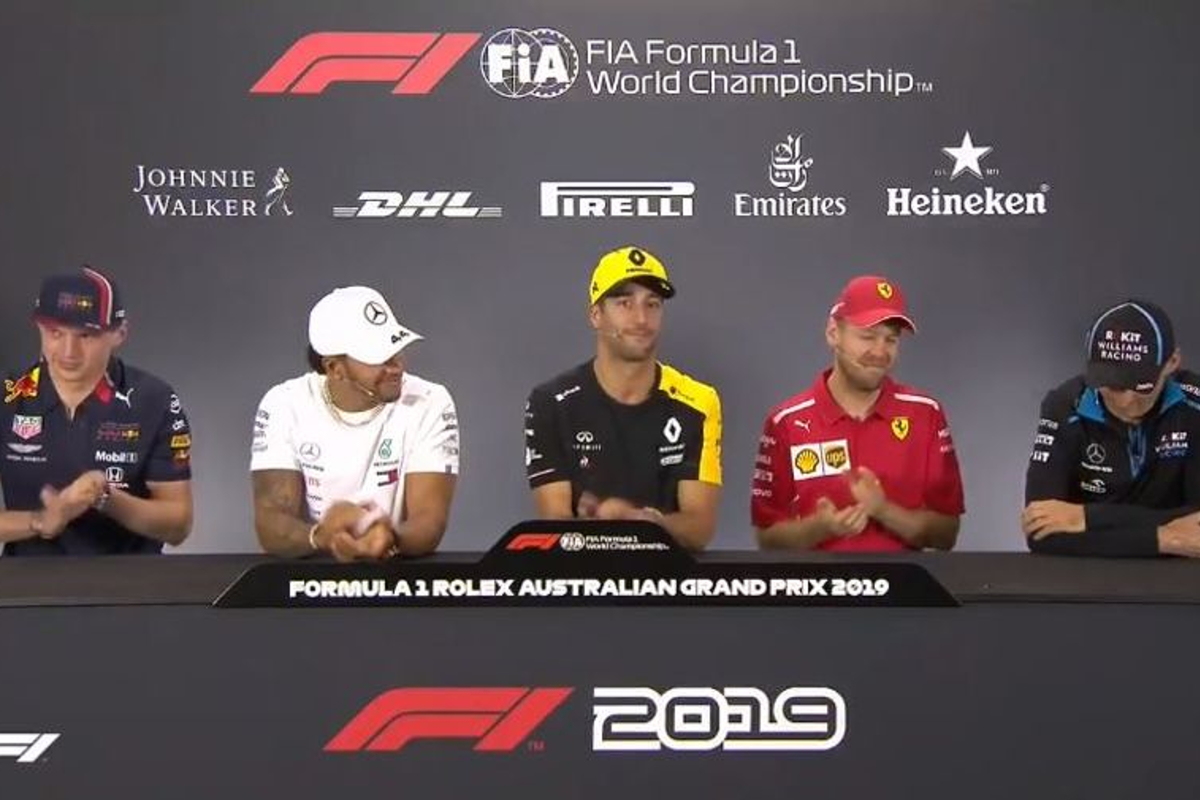 VIDEO: Ricciardo leads applause for Kubica
