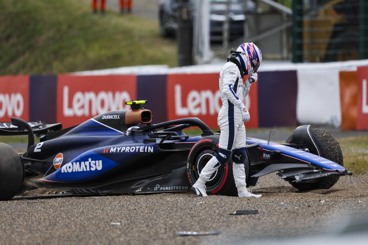 American F1 star misses practice session after heavy crash