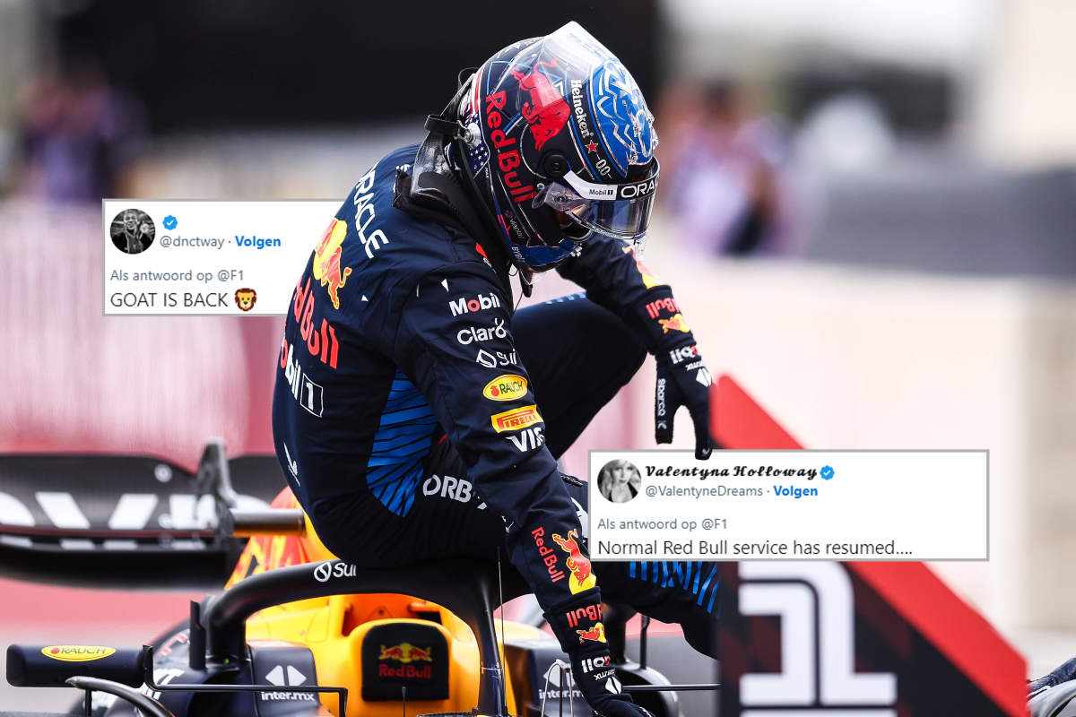 Social media looft Verstappen na sprintzege: "De GOAT is terug!"