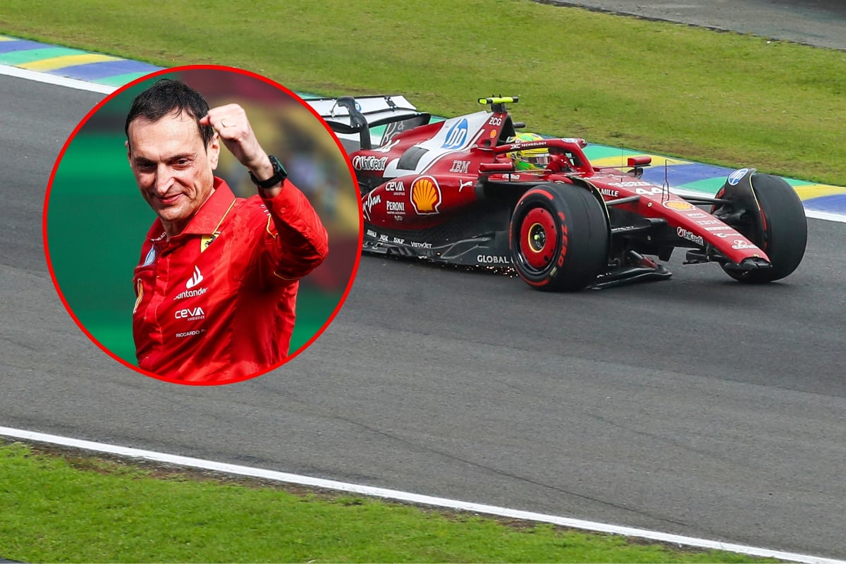 Hamilton with race engineer Adami