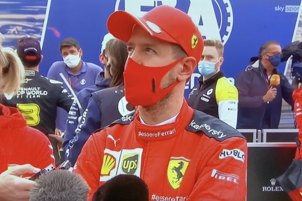 Vettel uit ongenoegen over confetti na race: "Iemand moet dit gaan opruimen"