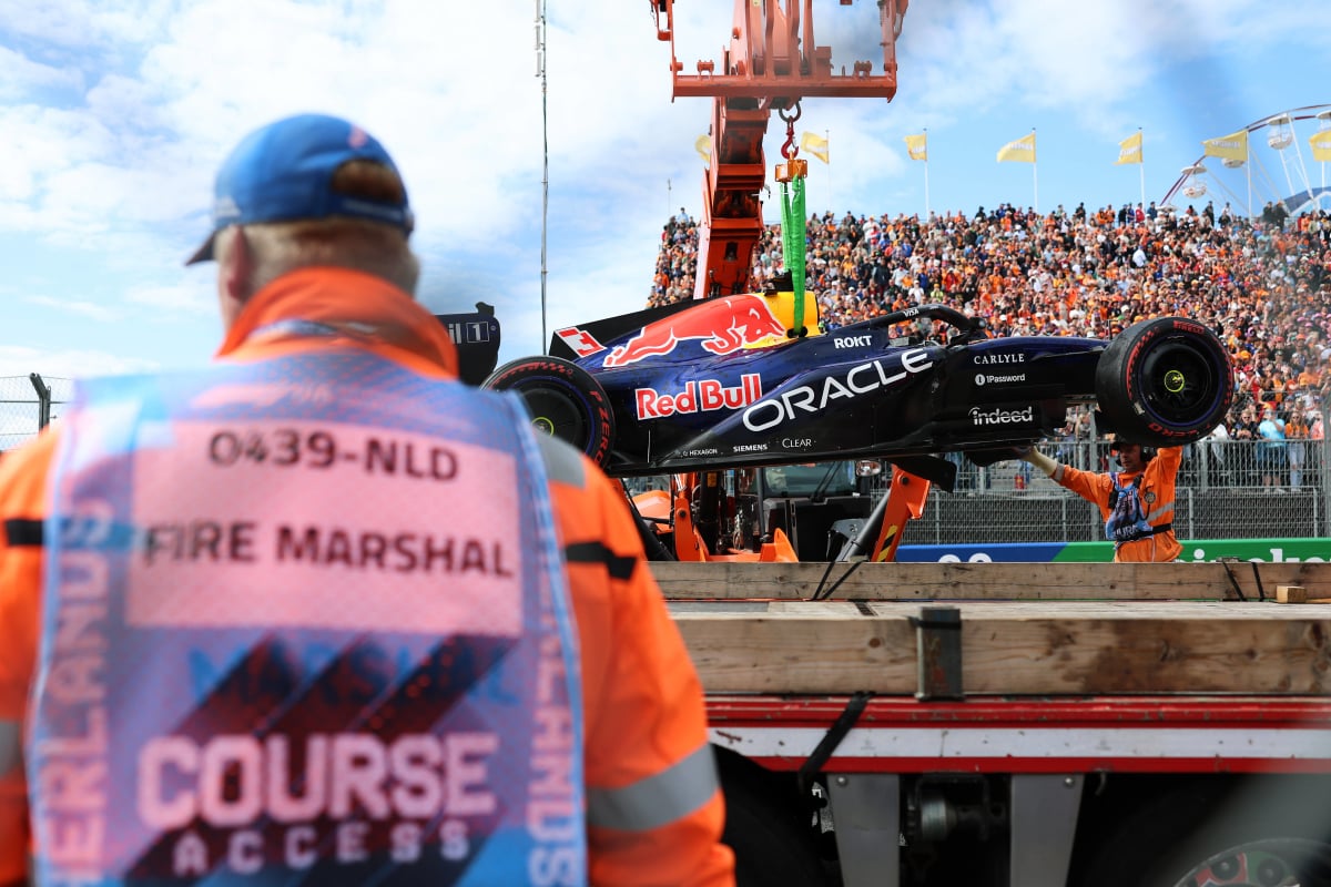 Max Verstappen after his crash at Zandvoort