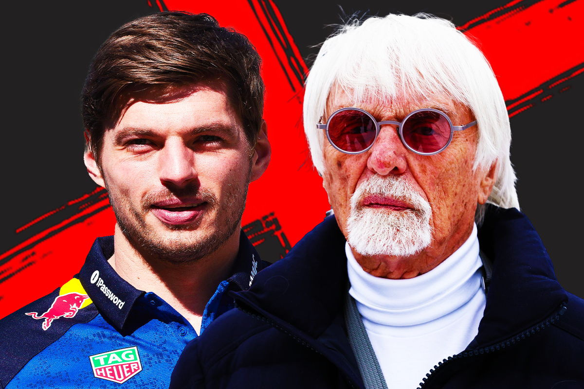 Max Verstappen and Bernie Ecclestone