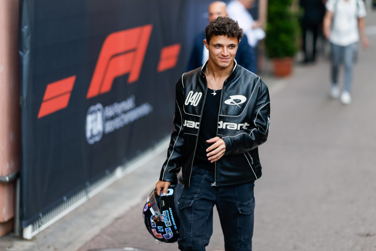 Lando Norris in the paddock in Monaco