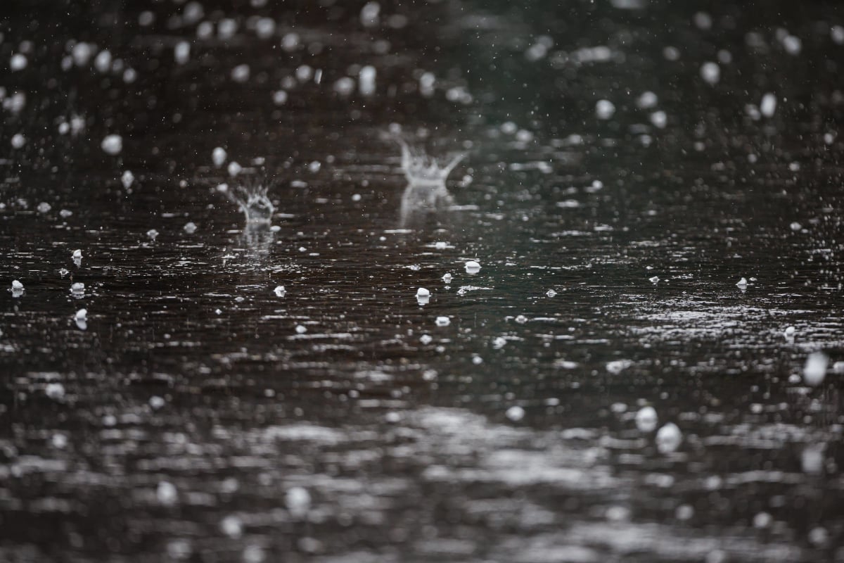 Raining at the F1 race