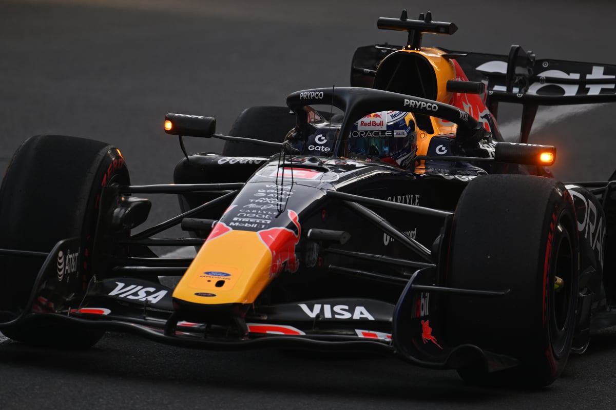 Verstappen during FP2 in Baku