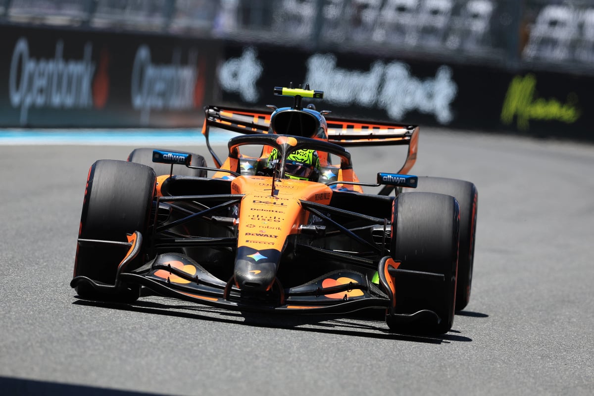 Norris during FP1 in Miami